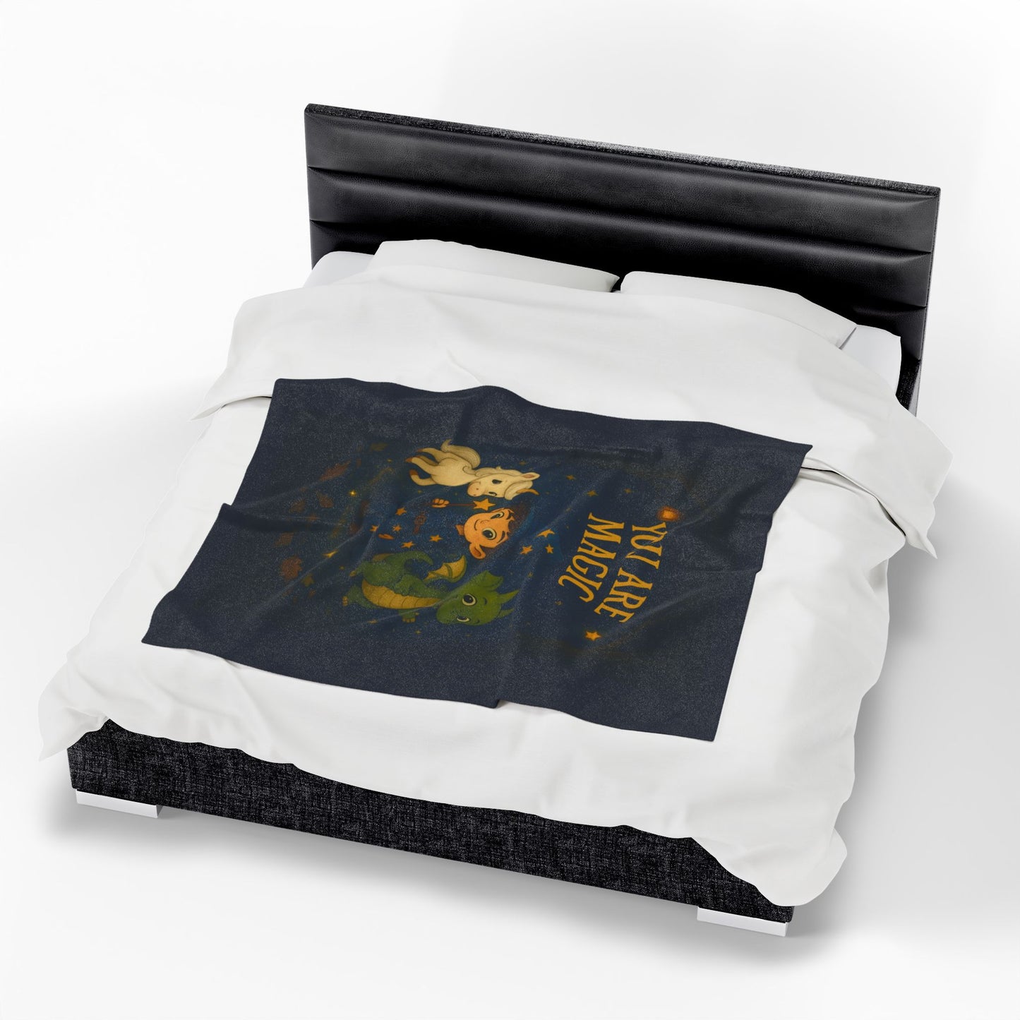 Magical Kids Blanket – You Are Magic | Unicorn, Wizard & Dragon Throw | Cozy Fantasy Gift for Children & Teens