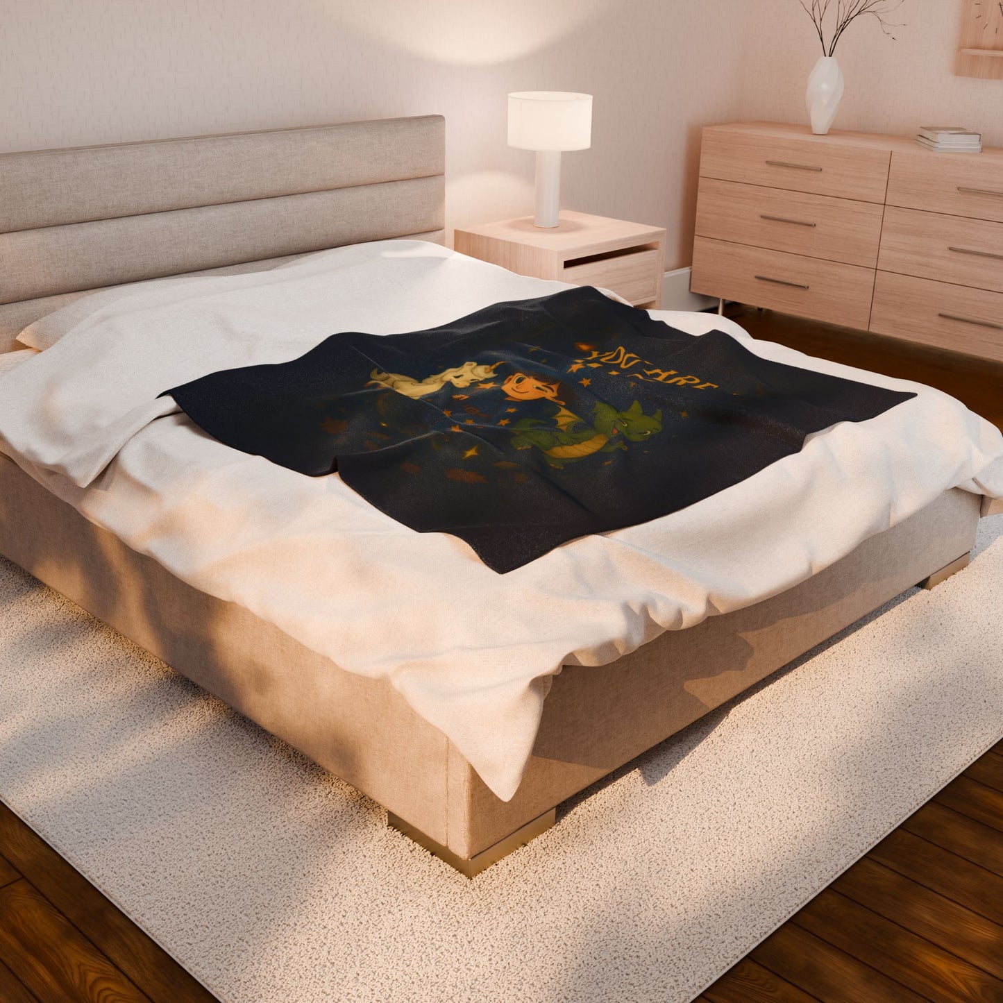 Magical Kids Blanket – You Are Magic | Unicorn, Wizard & Dragon Throw | Cozy Fantasy Gift for Children & Teens