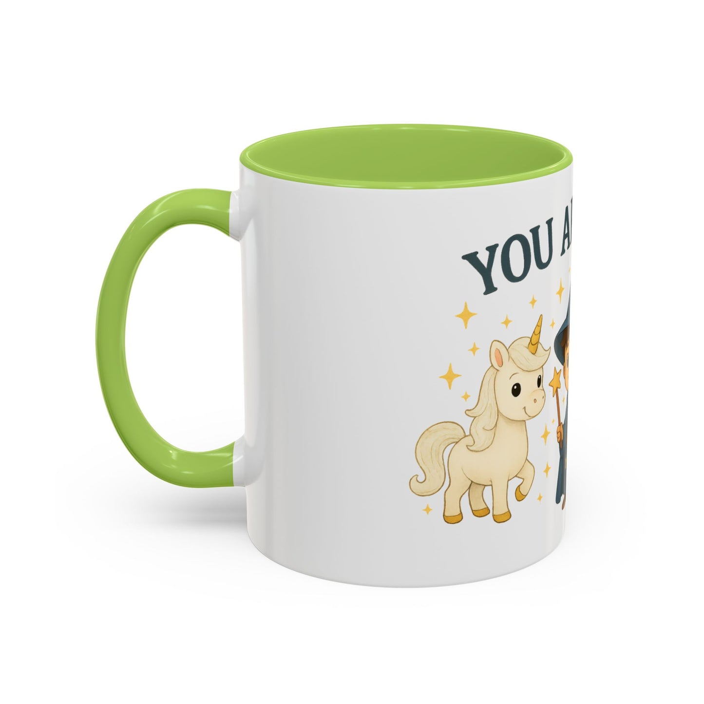 Magic Unicorn Coffee Mug, Wizard & Dragon Fantasy Gift, 11oz, You Are Magic Cup, Kids Tea Mug