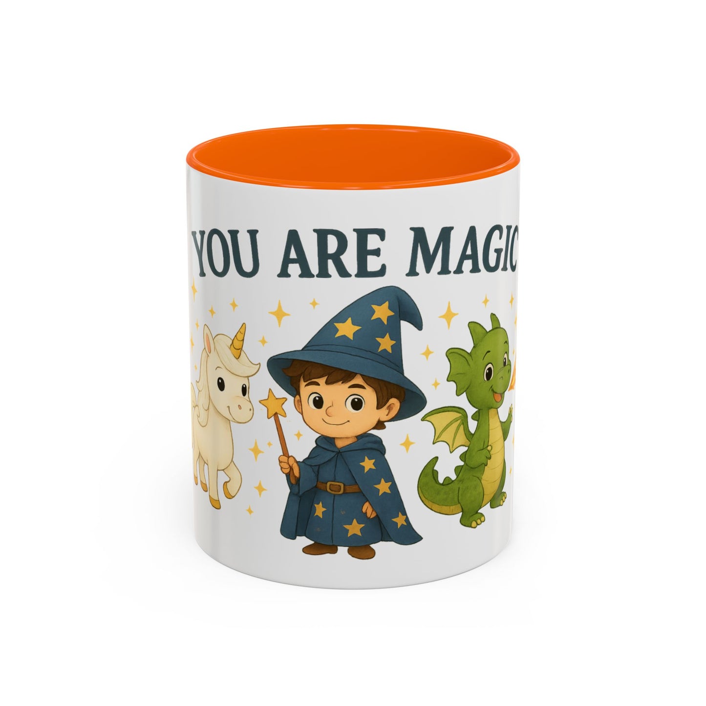 Magic Unicorn Coffee Mug, Wizard & Dragon Fantasy Gift, 11oz, You Are Magic Cup, Kids Tea Mug