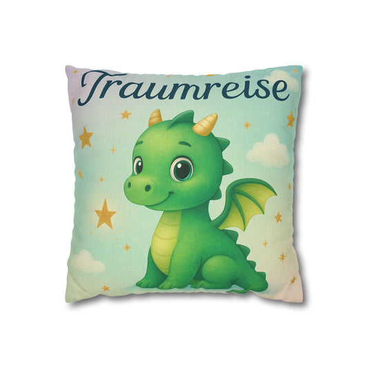 Whimsical Dragon Pillowcase for Kids, Nursery Decor, Magical Bedroom Accent, Gift for Children, Fantasy Home Decor